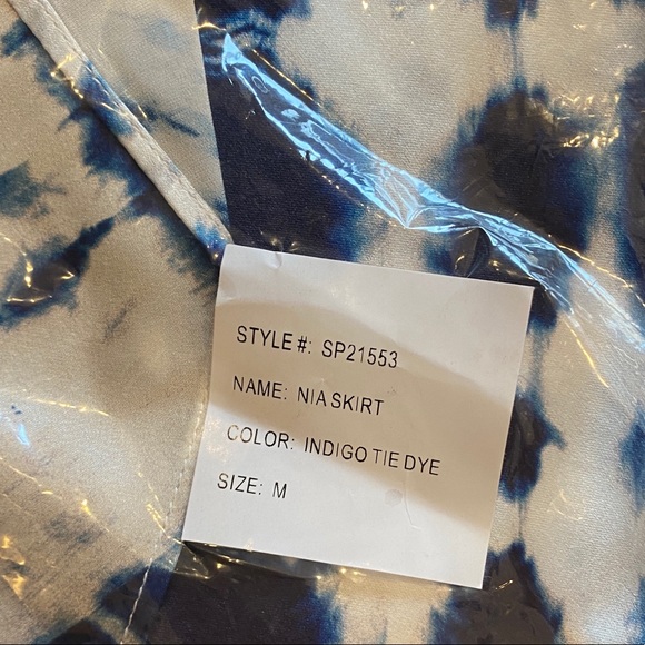 Generation Love Indigo Tie Dye Nia Silk Skirt (M) - Picture 11 of 13
